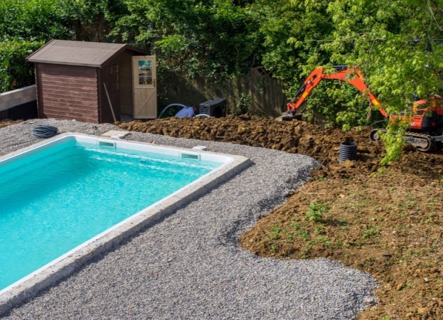 maçonnerie, construction de piscine